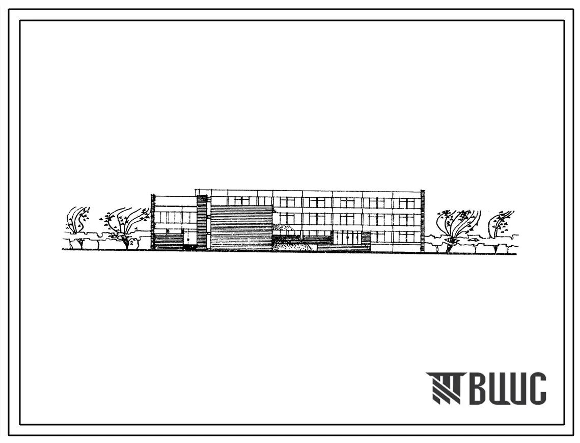 Типовой проект 222-1-235/78 Средняя общеобразовательная школа на 30 классов (1176 учащихся) для строительства в 1В климатическом подрайоне, 2 и 3 климатических районах