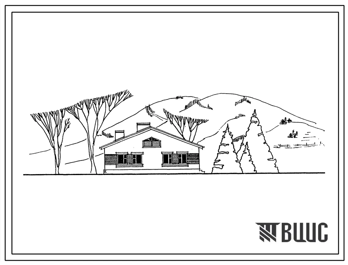 Типовой проект 184-24-262.13.87 Одноквартирный одноэтажный 4-комнатный жилой дом (для индивидуальных застройщиков западных районов УССР)