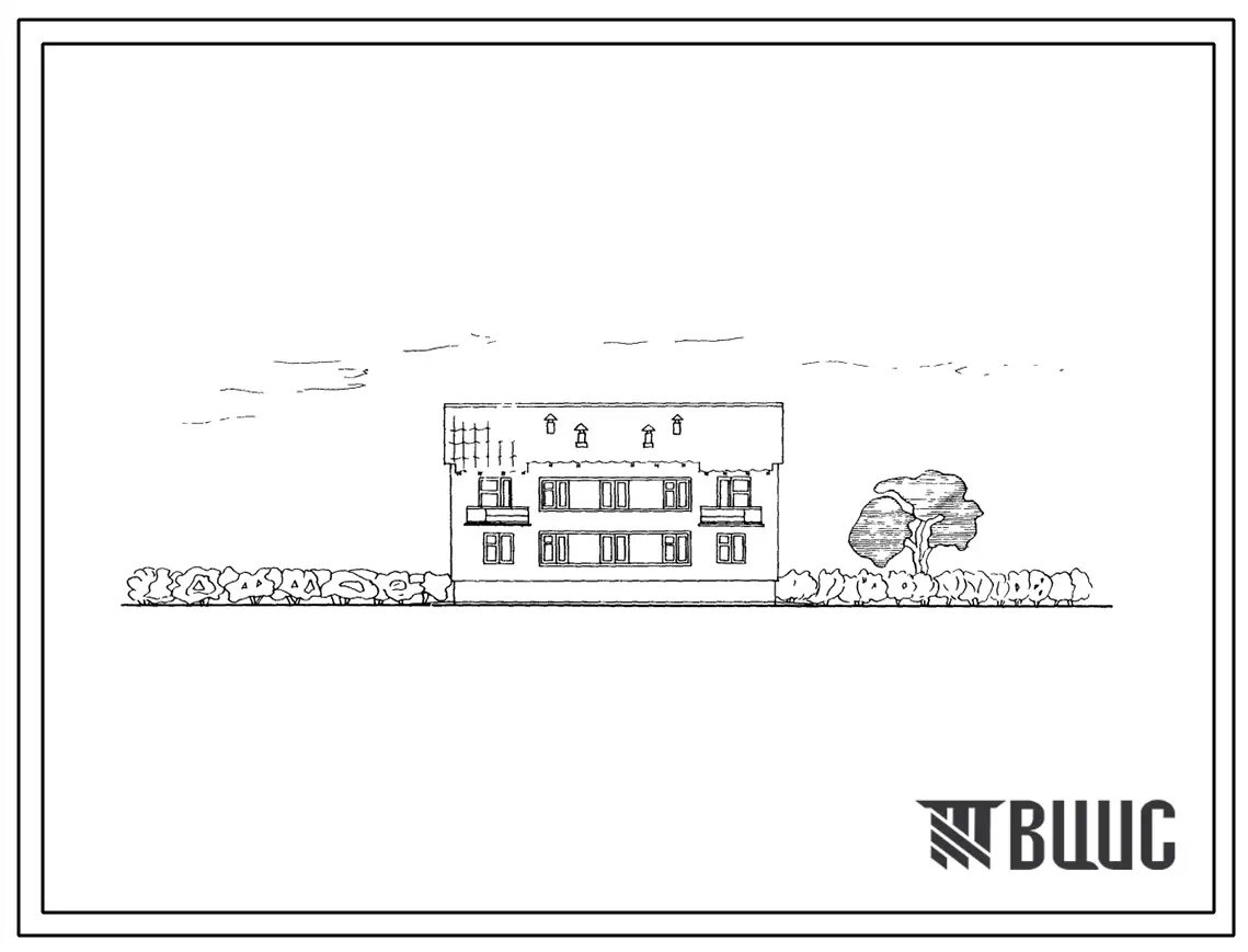 Типовой проект 114-52-157с Двухэтажный четырехквартирный жилой дом с трехкомнатными квартирами типа 3Б для строительства в районах сейсмичностью 7, 8 и 9 баллов в 3А и 3В климатических подрайонах Казахской ССР