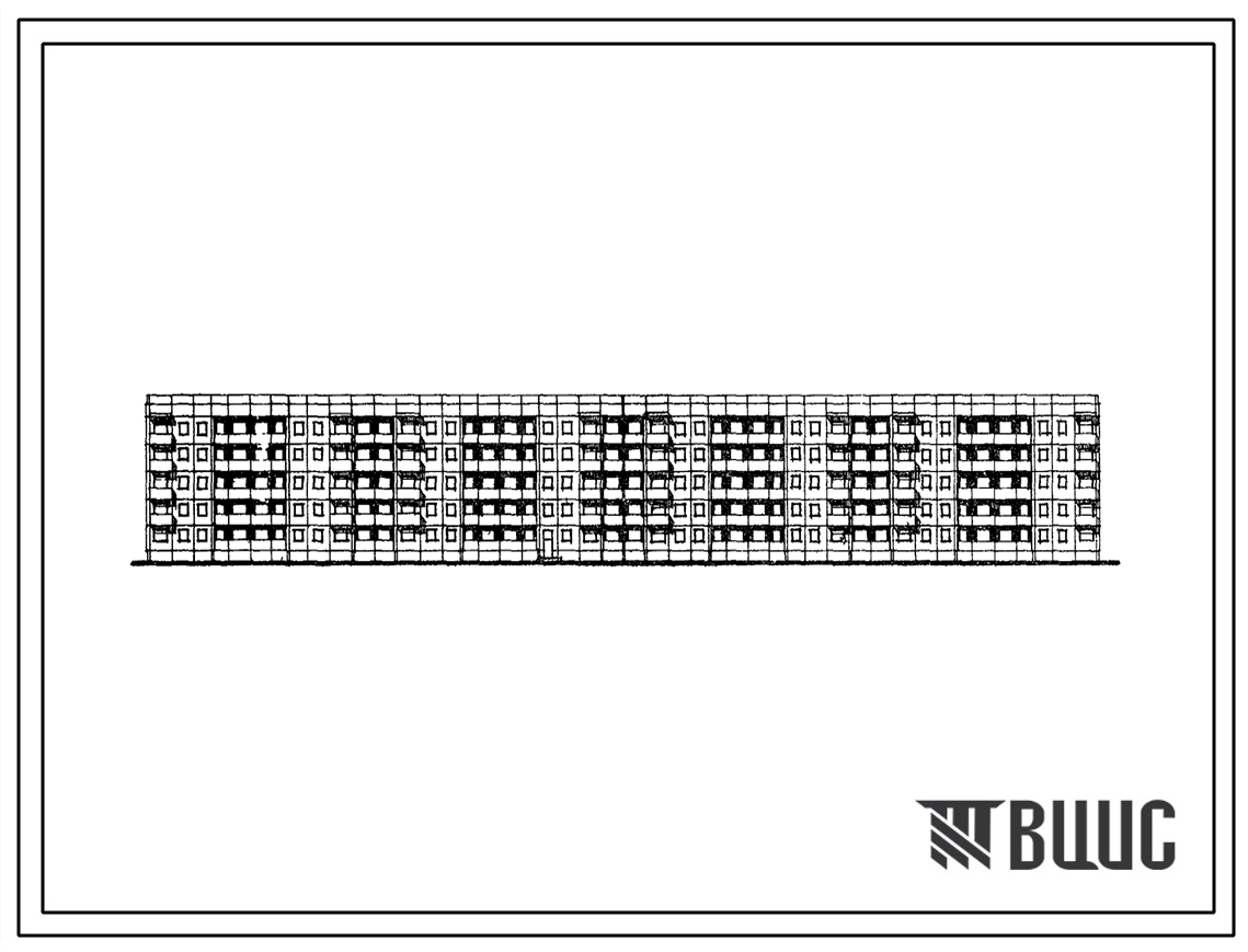 Типовой проект 111-94-3/73 Пятиэтажный восьмисекционный крупнопанельный жилой дом на 120 квартир (однокомнатных 1Б-11, двухкомнатных 2Б-39, трехкомнатных 3А-40, трехкомнатных 3Б-30) с шагом поперечных стен 2,7 и 3,3 м, для строительства во 2 и 3 климатиче