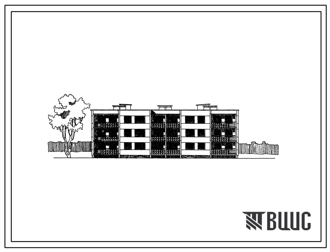 Типовой проект 111-88-16 Трехэтажный  18 квартирный двухсекционный жилой дом с 1-2-х-3-х комнатными квартирами.