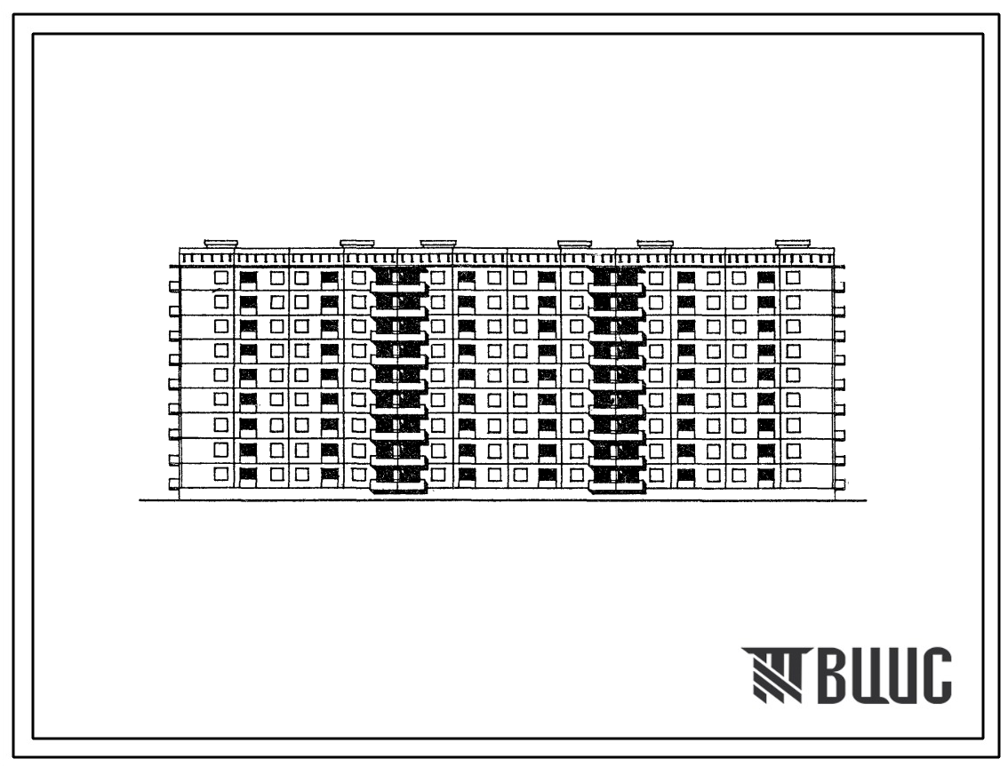 Типовой проект 111-157-6с.13.86 9-ти этажный 6-ти секционный 108 квартирный жилой дом крупнопанельный с квартирами 2Б.3Б. (для г.Баку)