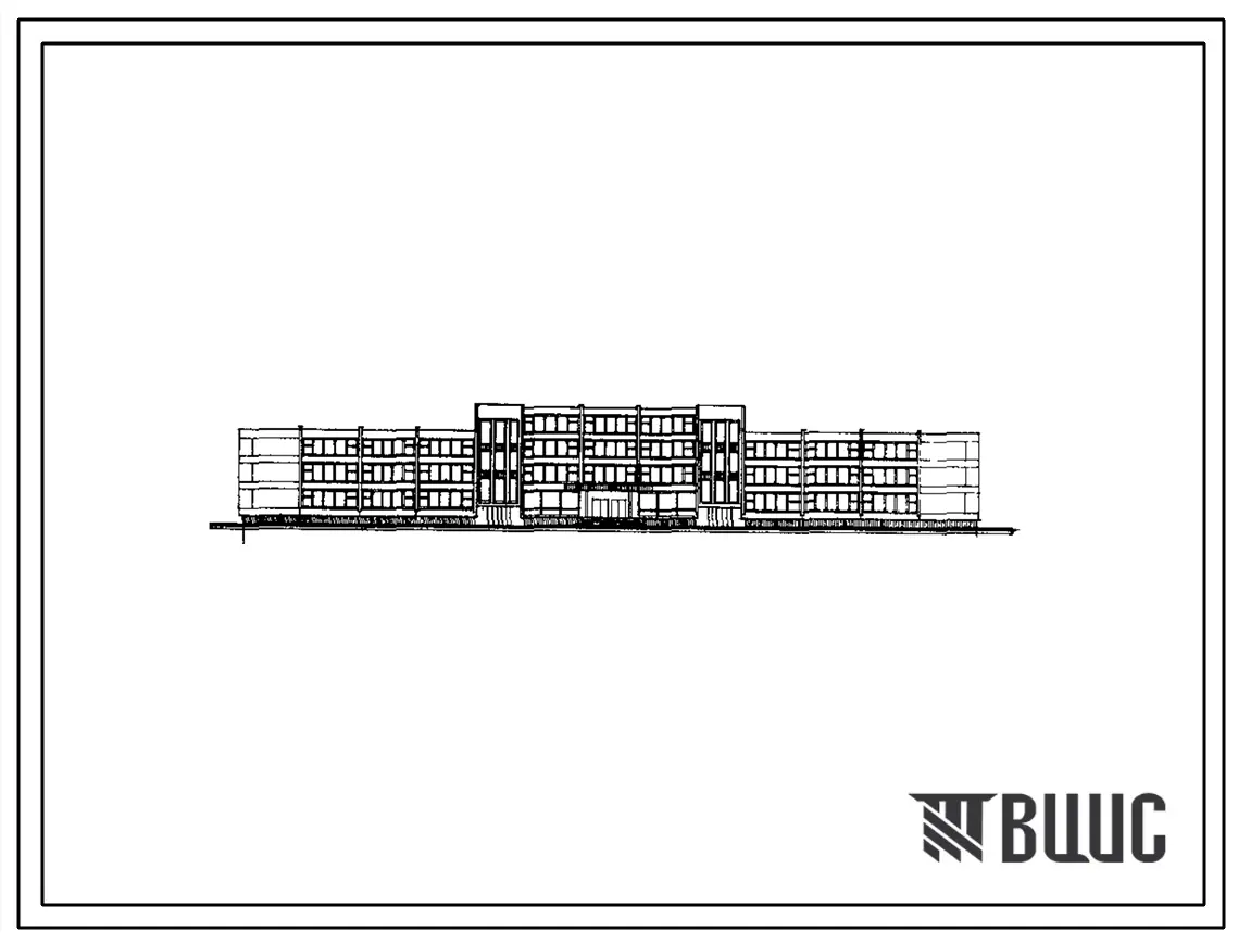 Типовой проект 221-1-449.85 Средняя школа на 33 класса (1251 – 1296 учащихся). С квадратными классами. Здание трех-, четырехэтажное. Конструкции по серии 125. Стены из однослойных керамзитобетонных панелей.