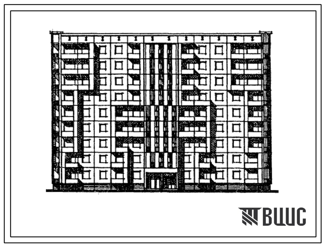 Типовой проект 97-0314.13.87 9-этажная блок-секция на 89 квартир для малосемейных. Для строительства в Читинской области.