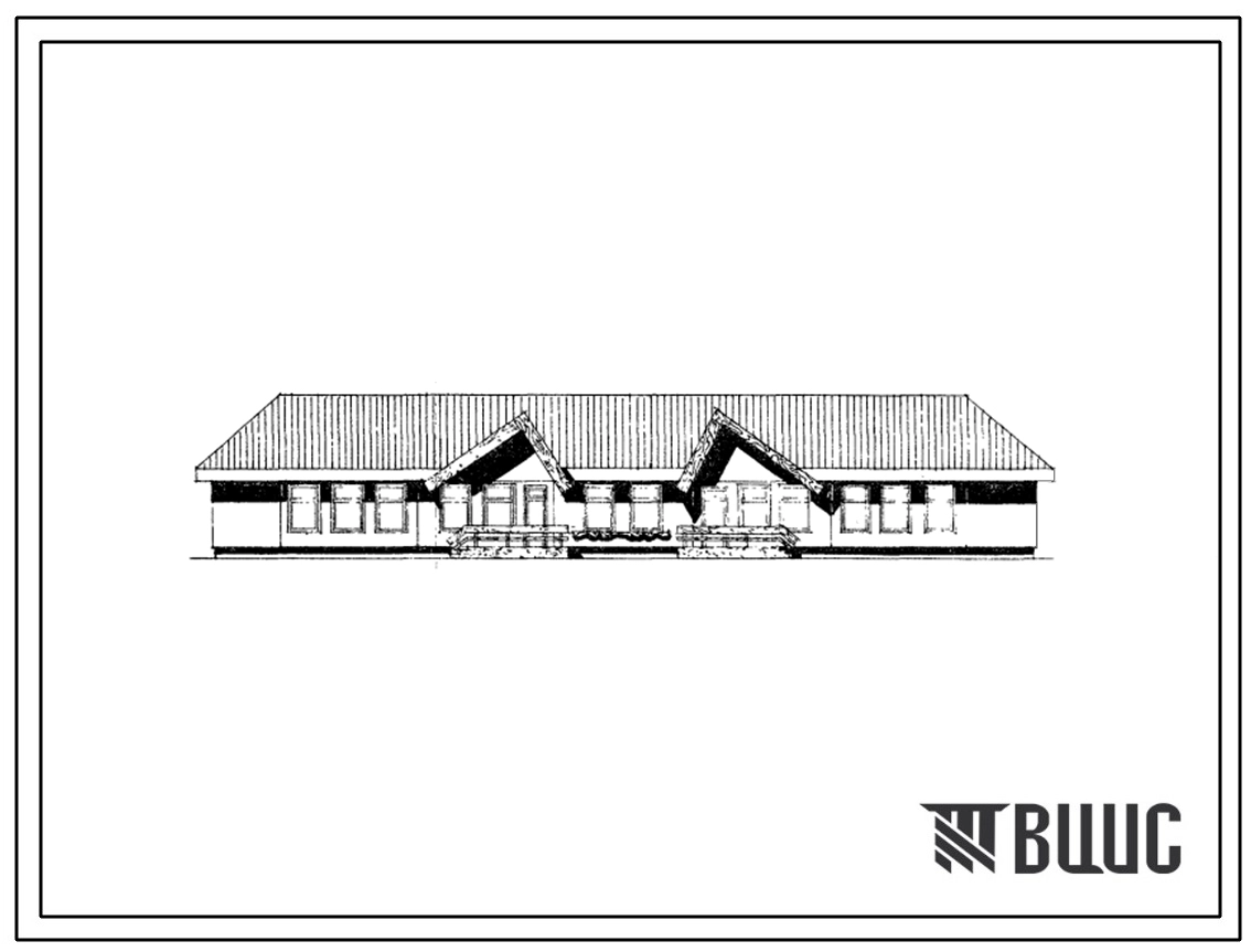 Типовой проект 211-1-162 Детские ясли-сад на 50 мест деревянной панельной конструкции с наружной облицовкой из крупноразмерных асбестоцементных листов.