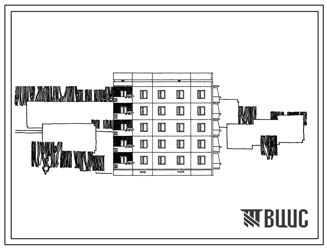 Типовой проект 96-022 Пятиэтажная блок-секция торцевая правая 1Б.2Б.3А на 15 квартир, унифицированная для трех инженерно-геологических условий строительства.