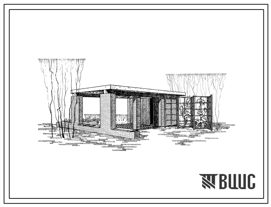 Типовой проект 310-4 Малые архитектурные формы. Читальный павильон. Для строительства во II, III и IV строительно-климатических зонах.