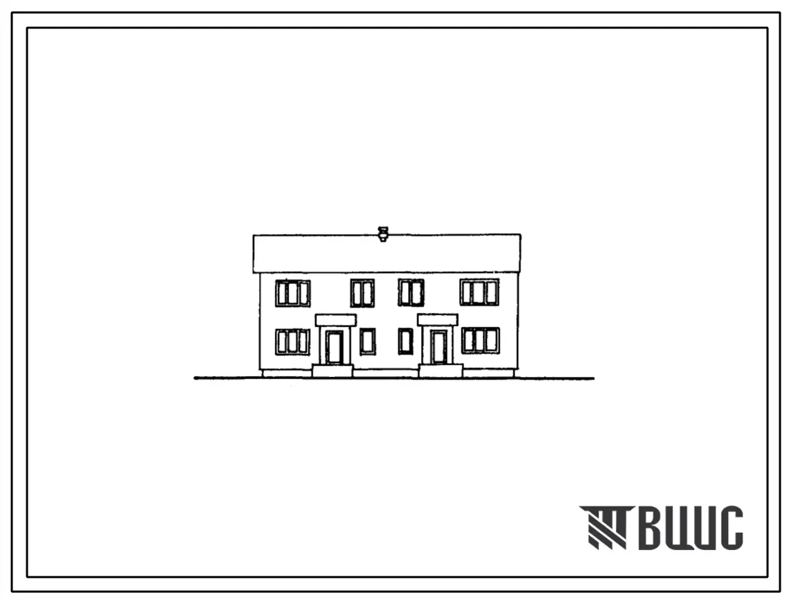 Типовой проект 144-52-64сп тип II Двухэтажный блокированный жилой дом с 3-х комнатными квартирами в двух уровнях. Для строительства в III и IV строительно-климатических зонах, в районах с сейсмичностью 9 баллов, на просадочных грунтах. (Для 5 проектно-ст