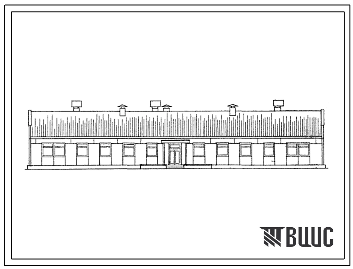 Типовой проект 416-1-12 Служебно-бытовое здание на 120 человек для нижних складов леспромхозов.