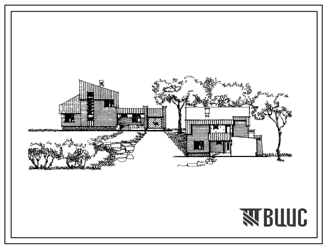 Типовой проект 144-89-75/1 Двухэтажный жилой дом с пятикомнатной квартирой 5Б в двух уровнях (шифр БКС-21). Для строительства во 2В климатическом подрайоне Белорусской ССР