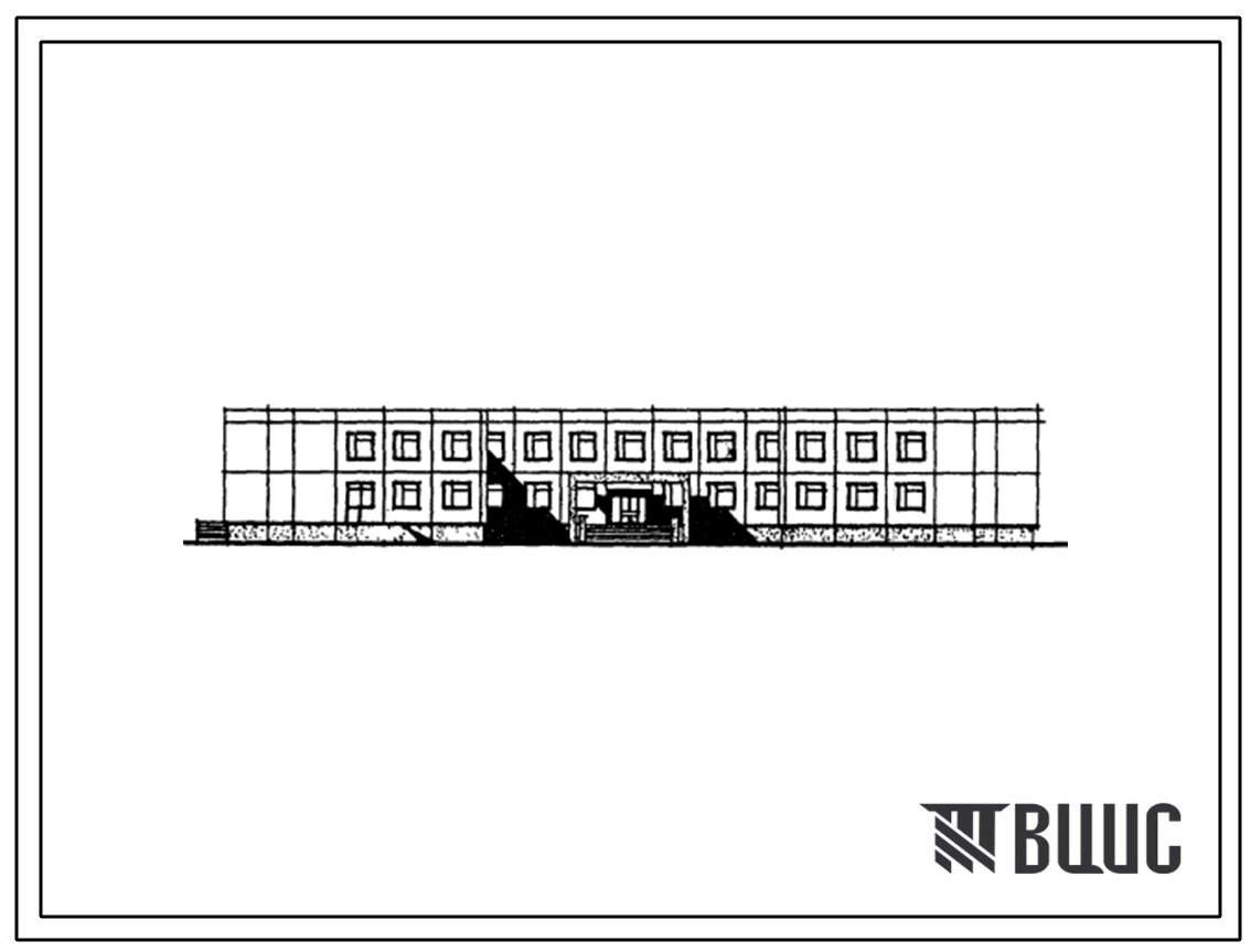 Типовой проект 221-1-417.84 Школа на 9 классов (345-360 учащихся) в конструкциях серии 1.090.1-1. Для строительства в 1В климатическом подрайоне, 2 и 3 климатических районах.