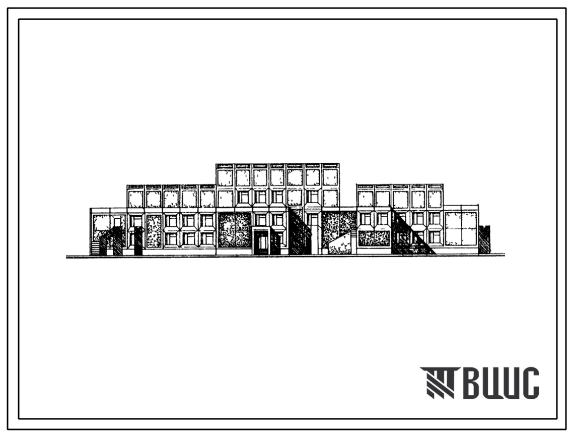 Типовой проект 211-03-28.91 Специализированный Дом ребенка на 100 коек. Здание двух-, трехэтажное. Стены из однослойных легкобетонных панелей по серии 1.090.1-1/88.