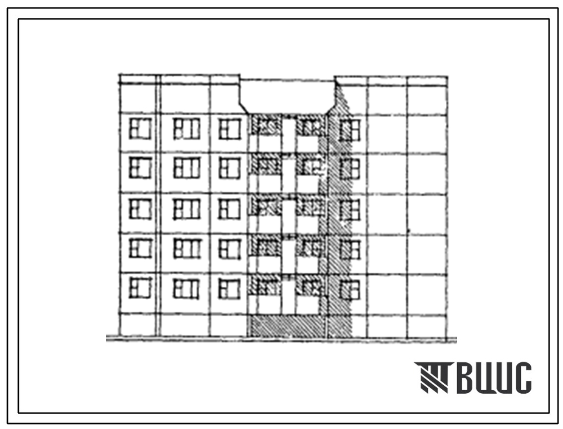 Типовой проект 112-035.86 Крупнопанельные жилые дома. Блок-секция 5-этажная 20-квартирная торцевая правая 2Б.2Б.3Б.4Б