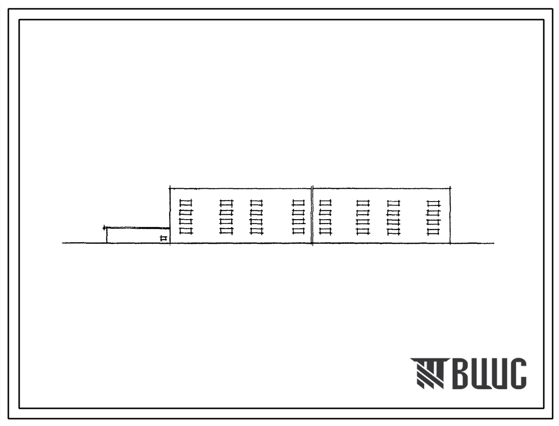 Типовой проект 1-306с-47 Альбомы VII и VIII  5-этажный жилой дом на 80(77) квартир со стенами из кирпича (вариант со встроено-пристроенным блоком I).