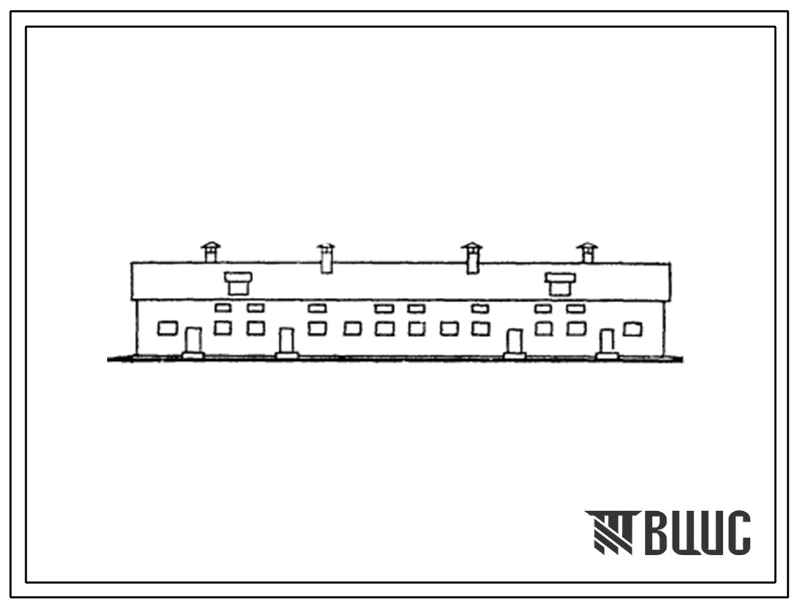 Типовой проект 801-81  Здание ремонтного молодняка на 300 голов (Здание с неполным железобетонным каркасом, несущими кирпичными стенами и используемым чердаком).Для 1 и 3 проектно-строительных зон.