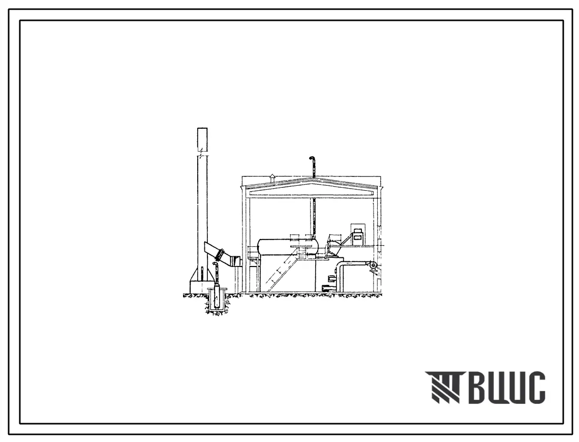 Типовой проект 903-1-35 Котельная закрытого тапа на 2 котла ДКВР-4-13 с шахтными топками. Топливо дрова и крупнокусковые отходы. Теплоноситель вода и пар.