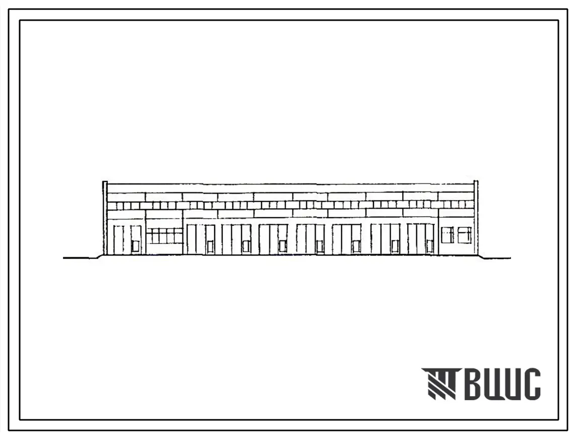 Типовой проект 503-1-43.86 Производственный корпус автотранспортного предприятия на 150 грузовых автомобилей (для южных районов)