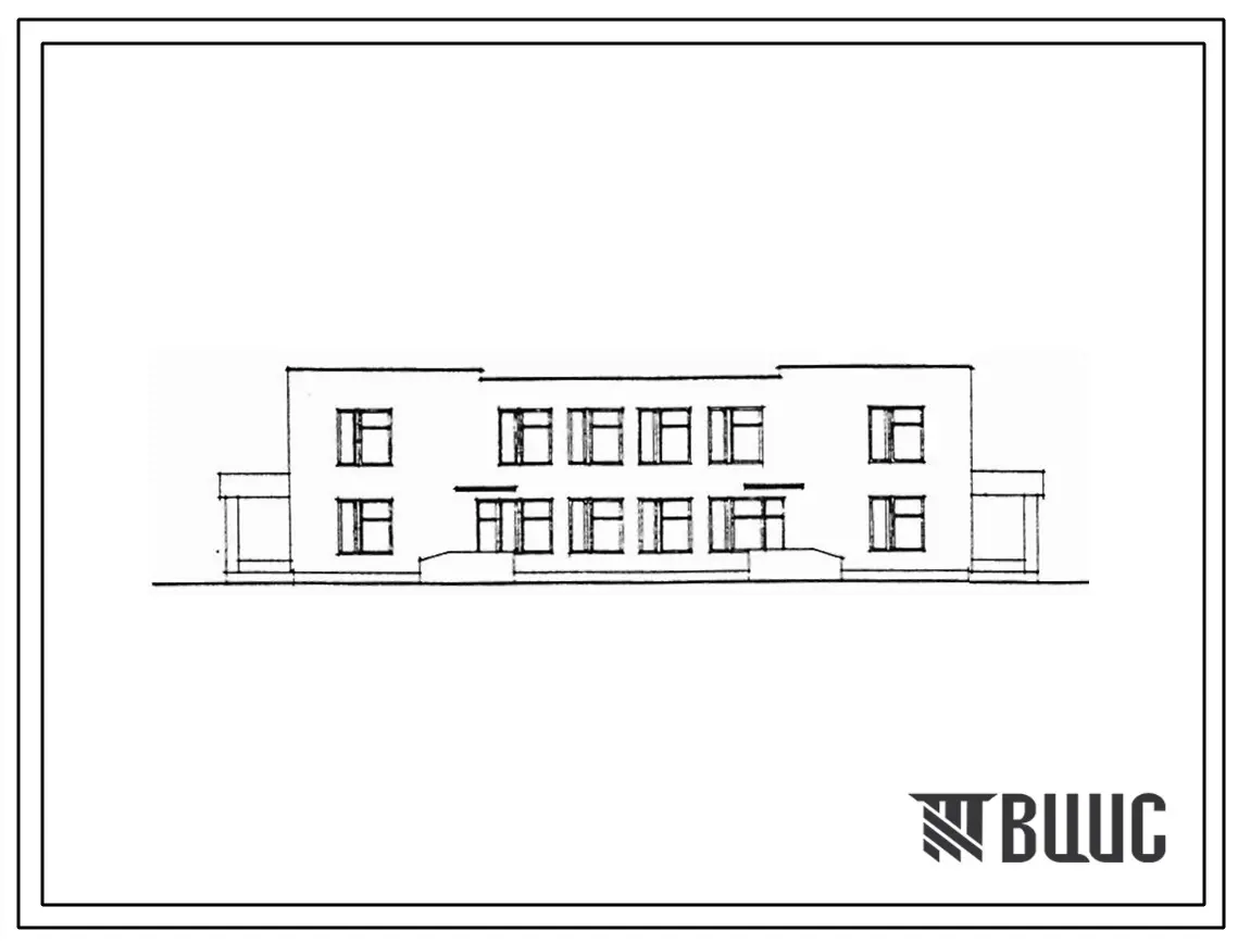 Типовой проект 214-1-260.83 Детские ясли - сад на 95 мест. Здание двухэтажное. Стены из кирпича.
