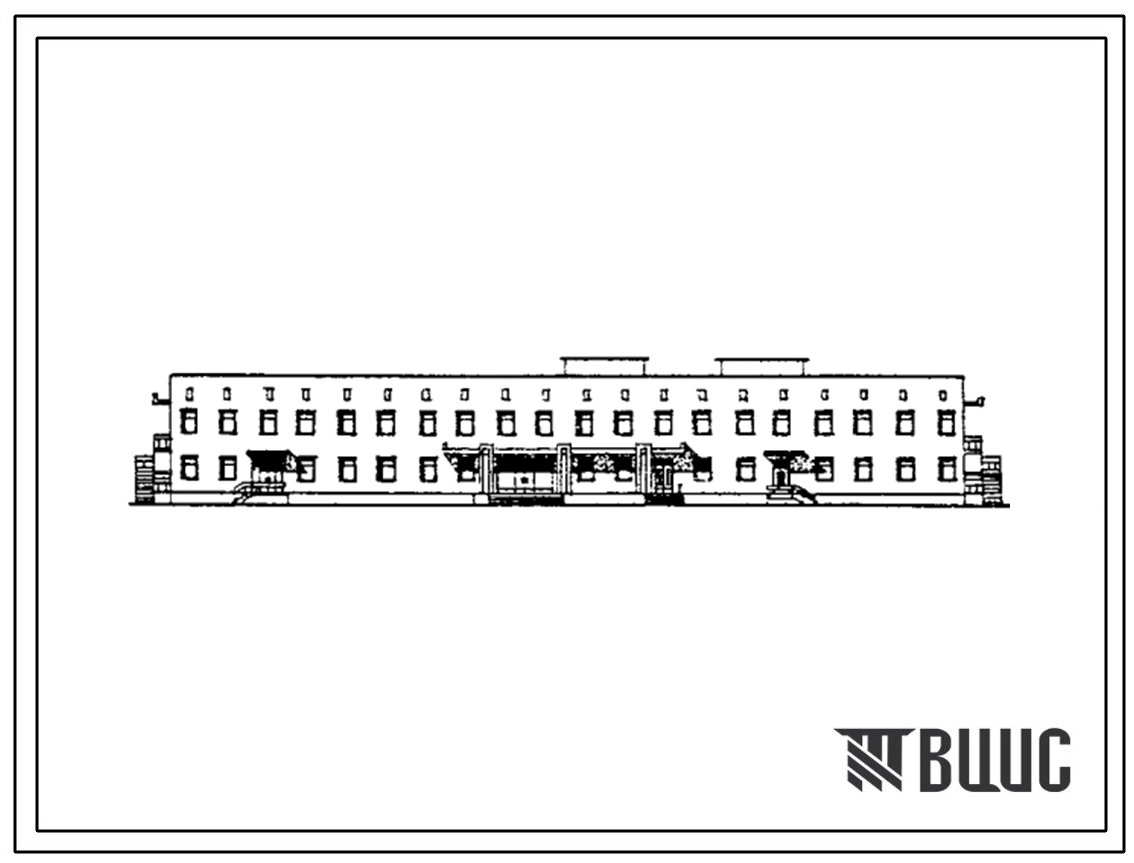 Типовой проект 254-7-10с.86 Унифицированный палатный корпус для детей на 60 коек .Сейсмичность 7, 8 баллов. Здание двухэтажное. Стены из кирпича.