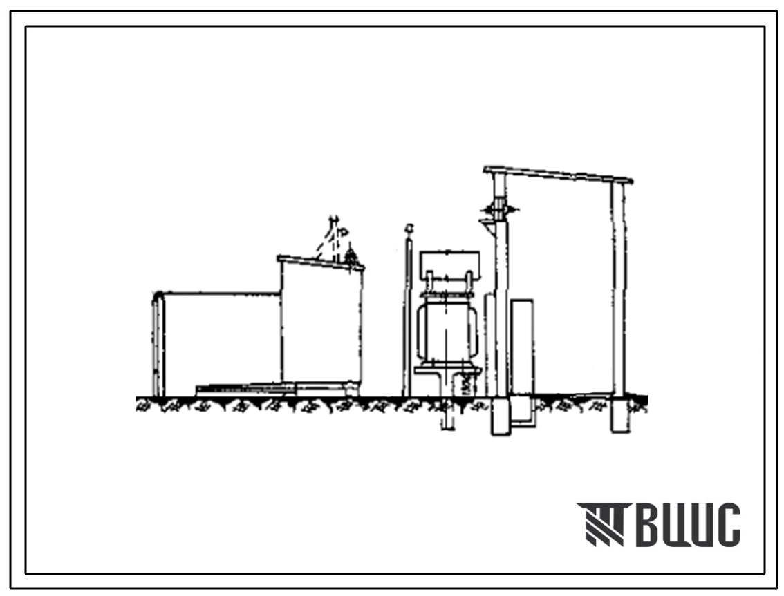 Типовой проект 407-3-55 Центральный распределительный пункт 6-10 кв с РУ и трансформаторами 2х400 ква или 2-630 ква наружной установки