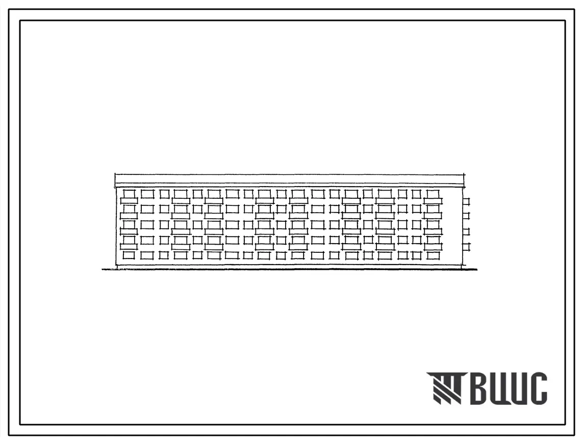 Типовой проект 1-318А-33(ВП 2) Пятиэтажный, четырехсекционный, 44-квартирный жилой дом со встроенным продовольственным магазином на первом этаже.
