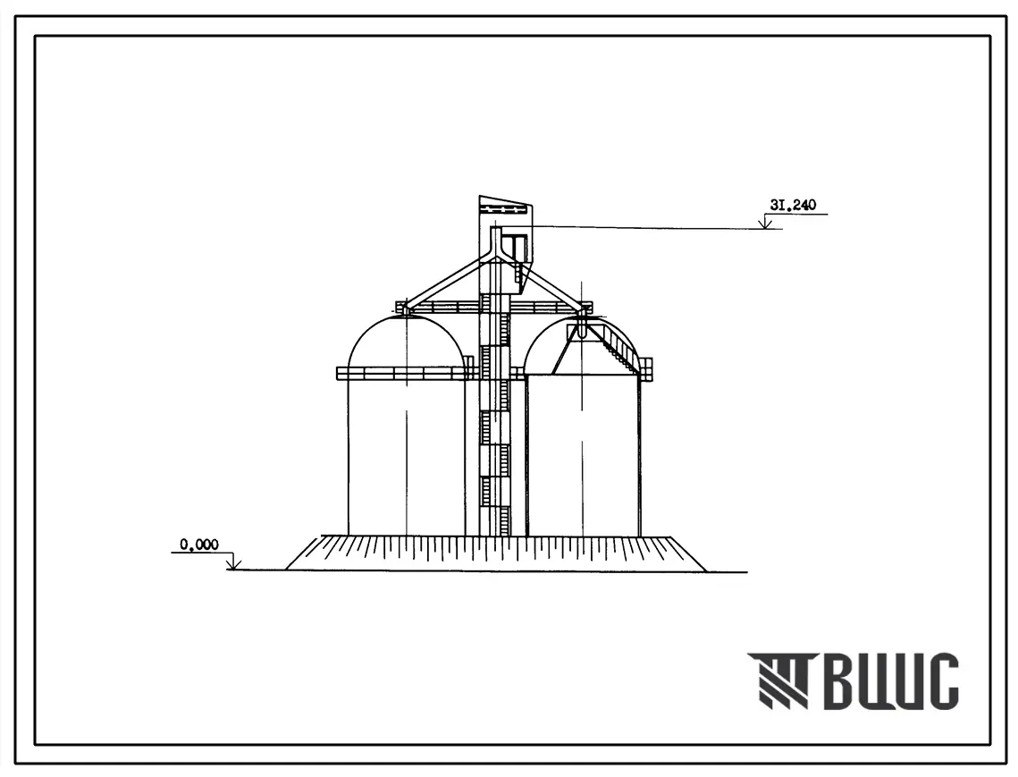 Типовой проект 813-05-10.85 Склад башенного типа для фуражного зерна емкостью 1500 т
