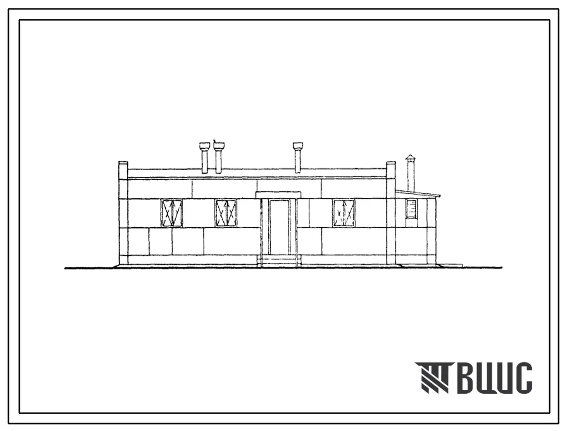 Типовой проект 817-15 Служебно-бытовое здание на 15 человек для животноводческих и птицеводческих ферм