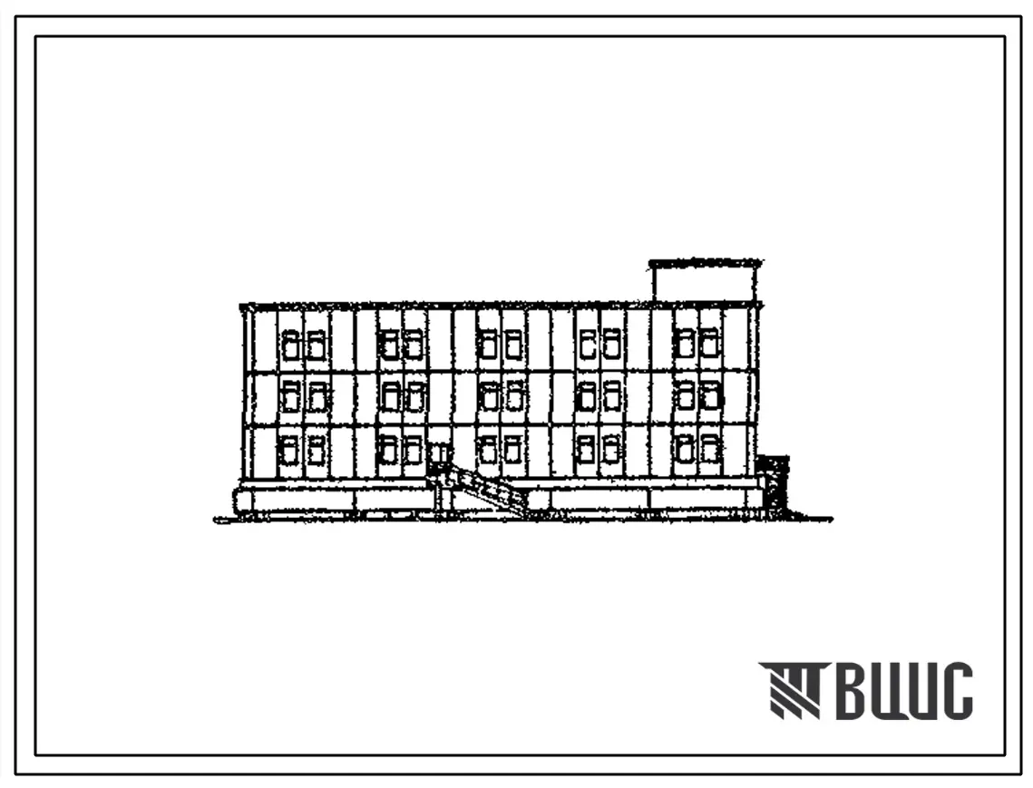 Типовой проект 89450-81.84.МТ (03-74-АЦ) Казарма солдатская на 200 человек для применения в Северной строительно-климатической зоне