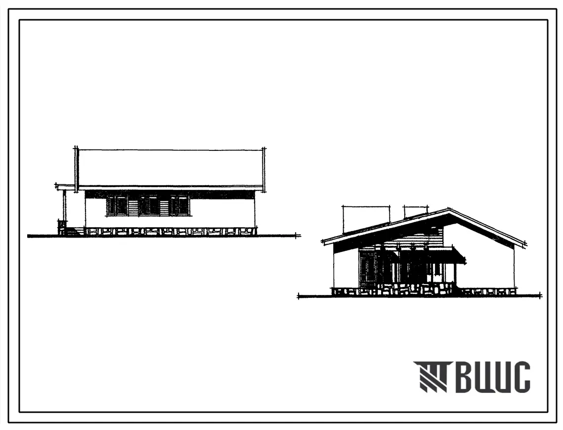 Типовой проект 185-24-131/1.2 Одноквартирный одноэтажный жилой дом с трехкомнатной квартирой. Для индивидуальных застройщиков южных районов Украинской ССР.