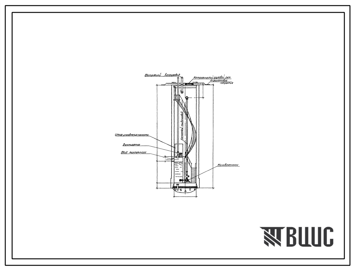 Типовой проект 901-2-58 Автоматизированная насосная станция для перекачки дренажных вод производительностью 160м3/час.