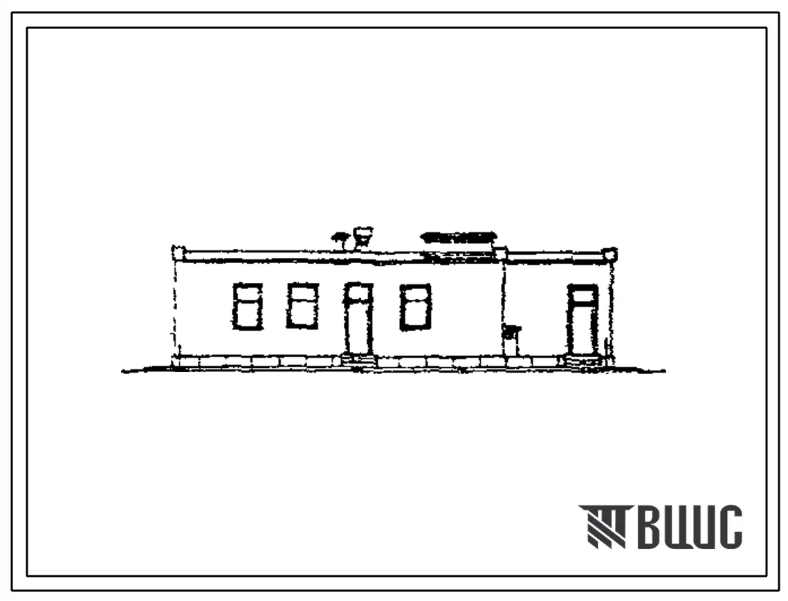 Типовой проект ВП-293-70с (33-13-КК(МК) Караульное помещение на 5 постов с КПП. Сейсмичность 7 и 8 баллов