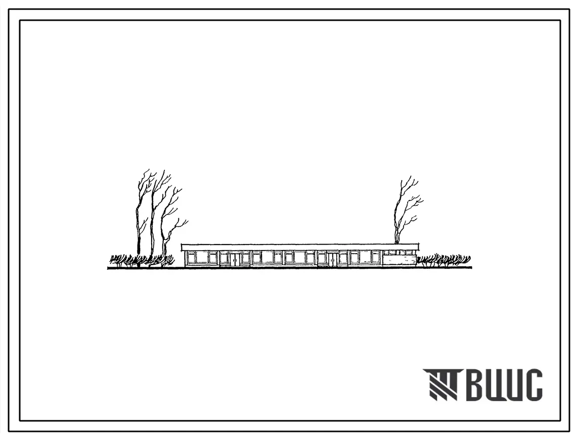 Типовой проект 274-30-11 Торгово-общественный центр железнодорожного поселка с населением 300-500 жителей.