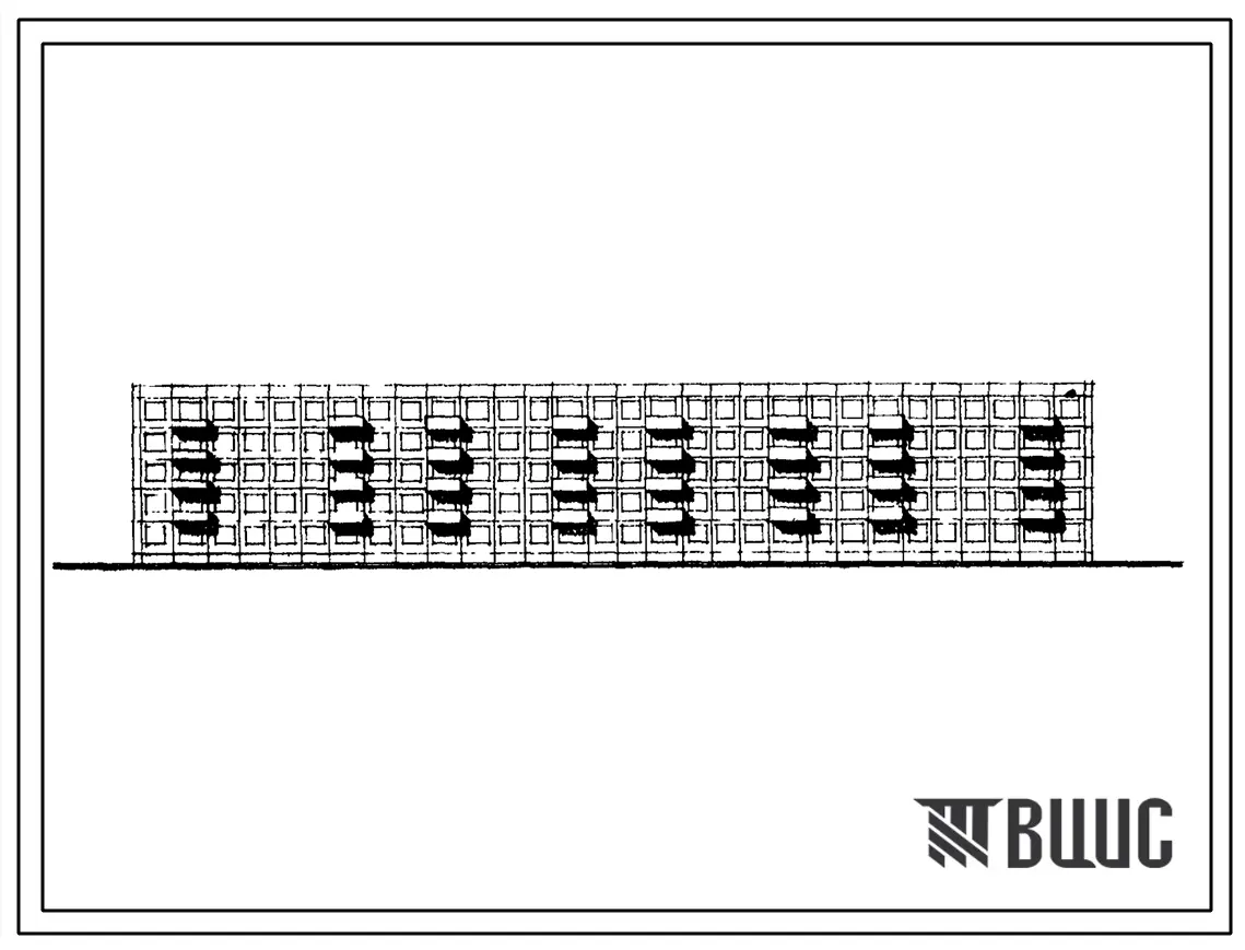Типовой проект 1ЛГ-504Д-5 Пятиэтажный четырехсекционный крупнопанельный жилой дом на 80 квартир (однокомнатных 15, двухкомнатных 20, трехкомнатных 35, четырехкомнатных 10).