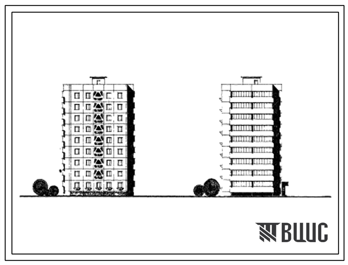 Типовой проект 111-148-3сп Девятиэтажный односекционный крупнопанельный жилой дом на 36 квартир.