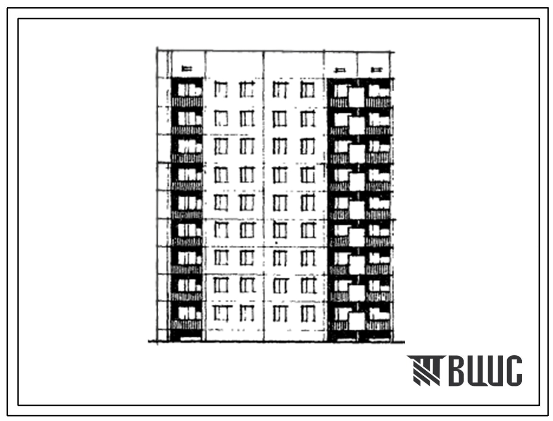 Типовой проект 84-017/1 9-этажная 36-квартирная угловая блок-секция 2Б.2Б.3Б.3Б (левая)