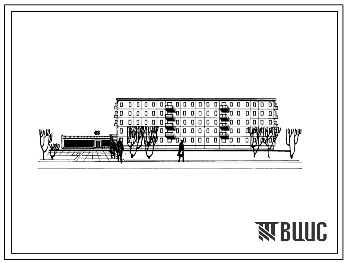 Типовой проект 1-468А-3  Пятиэтажный четырехсекционный крупнопанельный жилой дом на 60 квартир с встроенно-пристроенным магазином Булочная-кондитерская на 8 рабочих мест. В наличии только проект магазина.