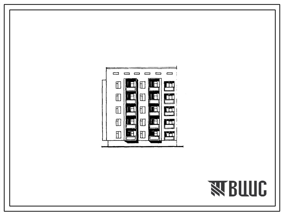 Типовой проект 175-013с.86 Пятиэтажная блок-секция угловая левая на 10 квартир. Для строительства в городах и поселках городского типа