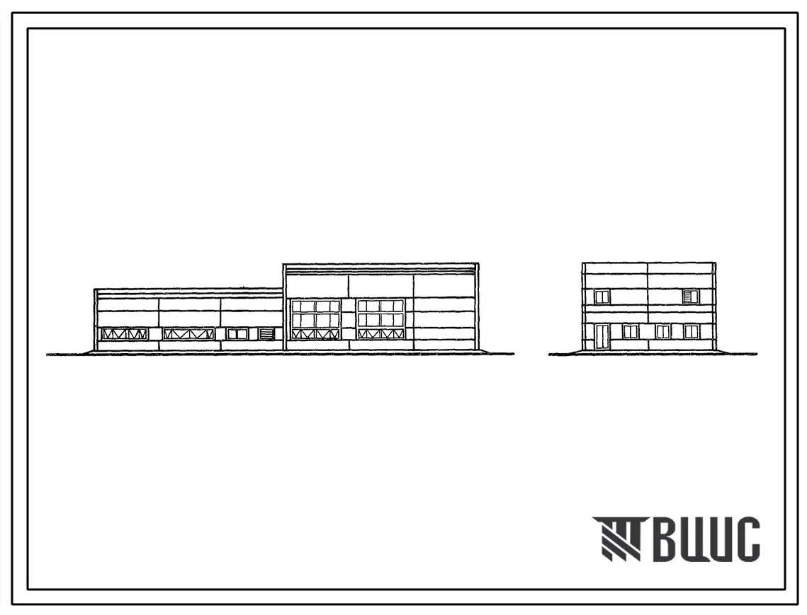 Типовой проект 816-1-29 Мастерская ремонтно-технической базы отделений (бригад) до 40 тракторов теплой стоянкой 12 тракторов