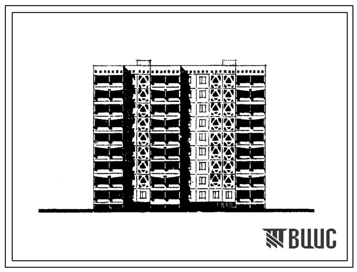 Типовой проект 148-08сп Блок-секция девятиэтажная 36-квартирная рядовая (трехкомнатных 3Б — 10, четырехкомнатных 4Б — 17, пятикомнатных 5Б — 9).