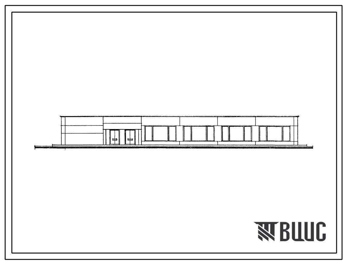Типовой проект 272-12-87.87 Непродовольственный магазин типа «А» торговой площадью 400 м2