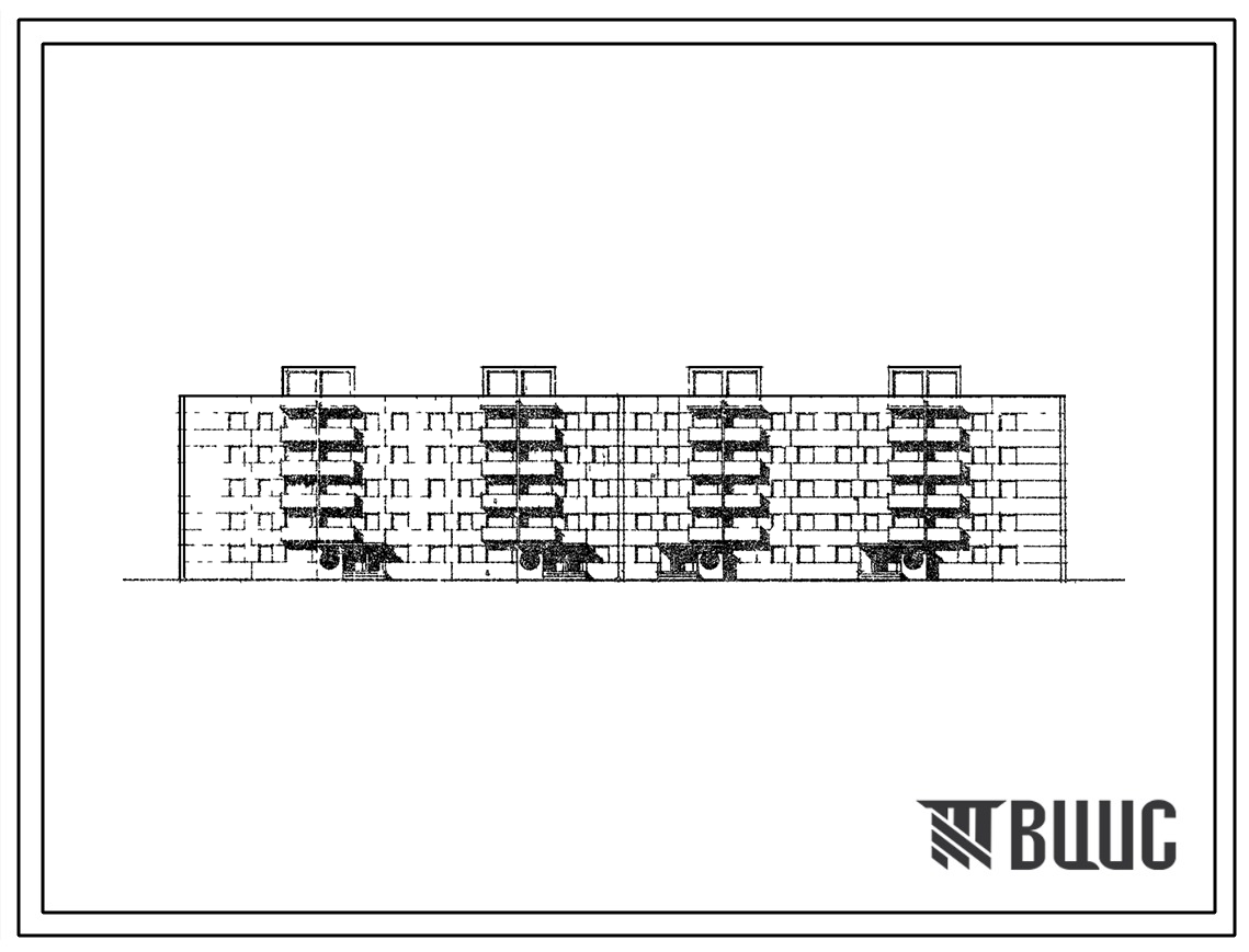 Типовой проект 111-72-5с 5-этажный крупнопанельный 4-секционный 80-квартирный (однокомнатных 1А-4, 1Б-20, двухкомнатных 2Б-20, трехкомнатных 3Б-26, четырехкомнатных 4Б-10) жилой дом для строительства в районах с сейсмичностью 8 баллов в 1А  климатическом 