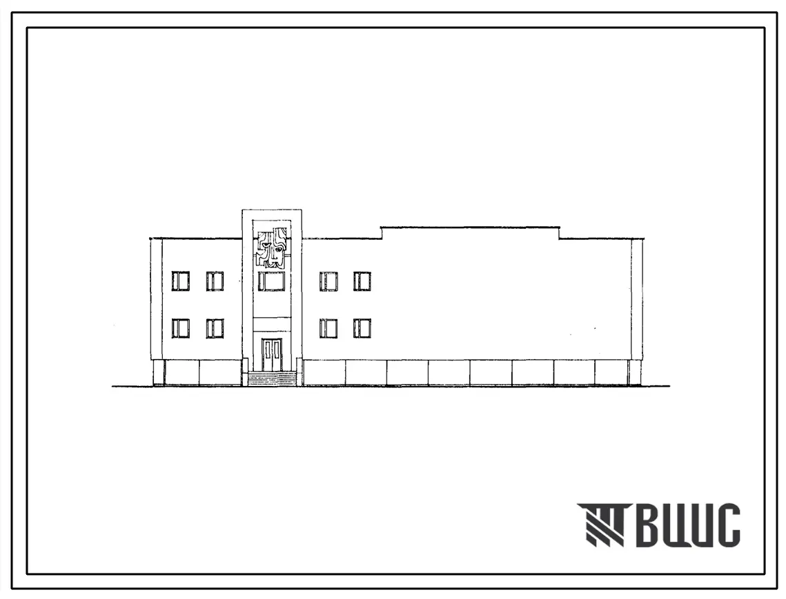 Типовой проект 264-12-242м.85 Клуб на 375 посетителей (зал на 300 мест). Стены кирпичные
