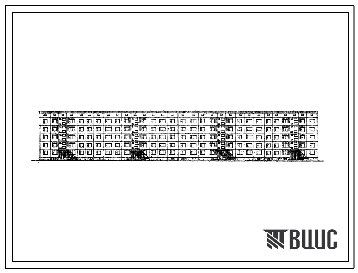Типовой проект 111-122-2с Крупнопанельный пятиэтажный четырехсекционный жилой дом на 120 квартир. Для строительства в г.Магадане и других районах северной строительно-климатической зоны с сейсмичностью 7 баллов.