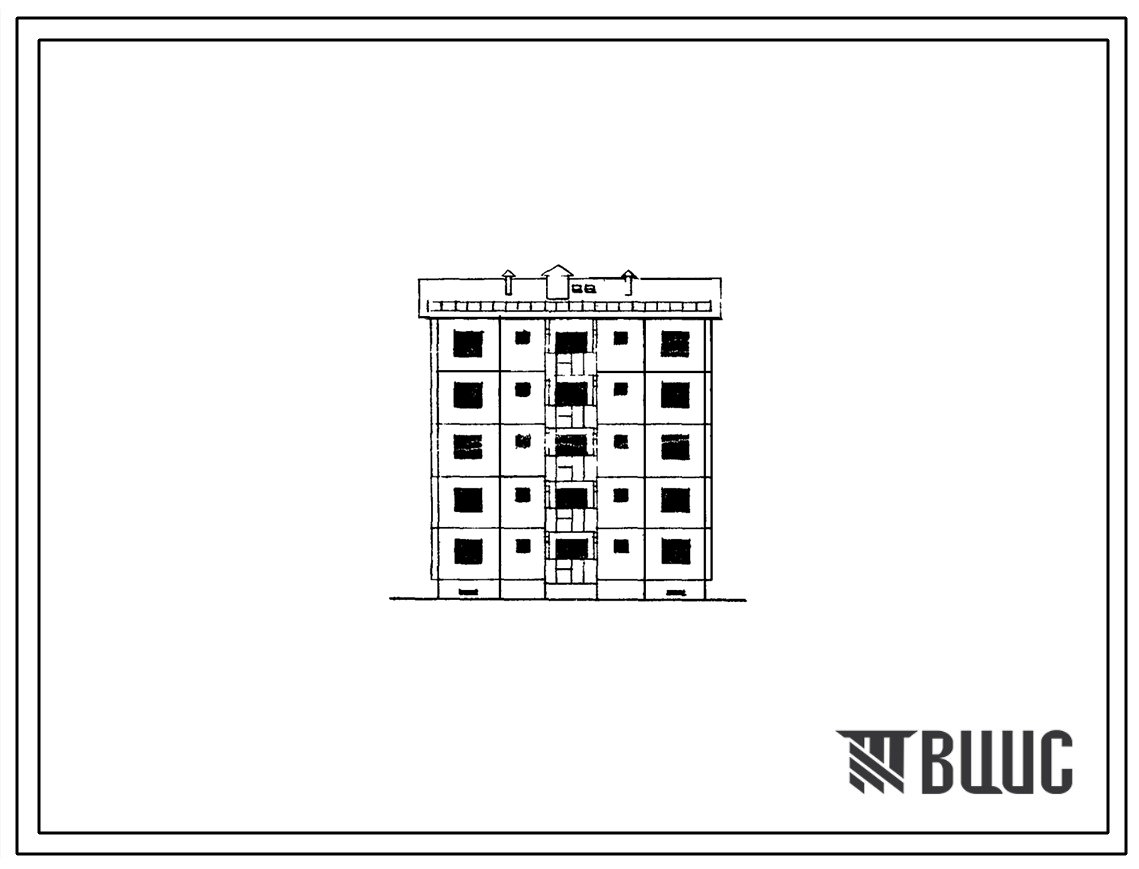 Типовой проект 69-018с/1 Пятиэтажная блок-секция на 10 квартир (двухкомнатных 2Б-5, трехкомнатных 3А-5). Для строительства в г.Алма-Ата, в районе сейсмичностью 9 баллов