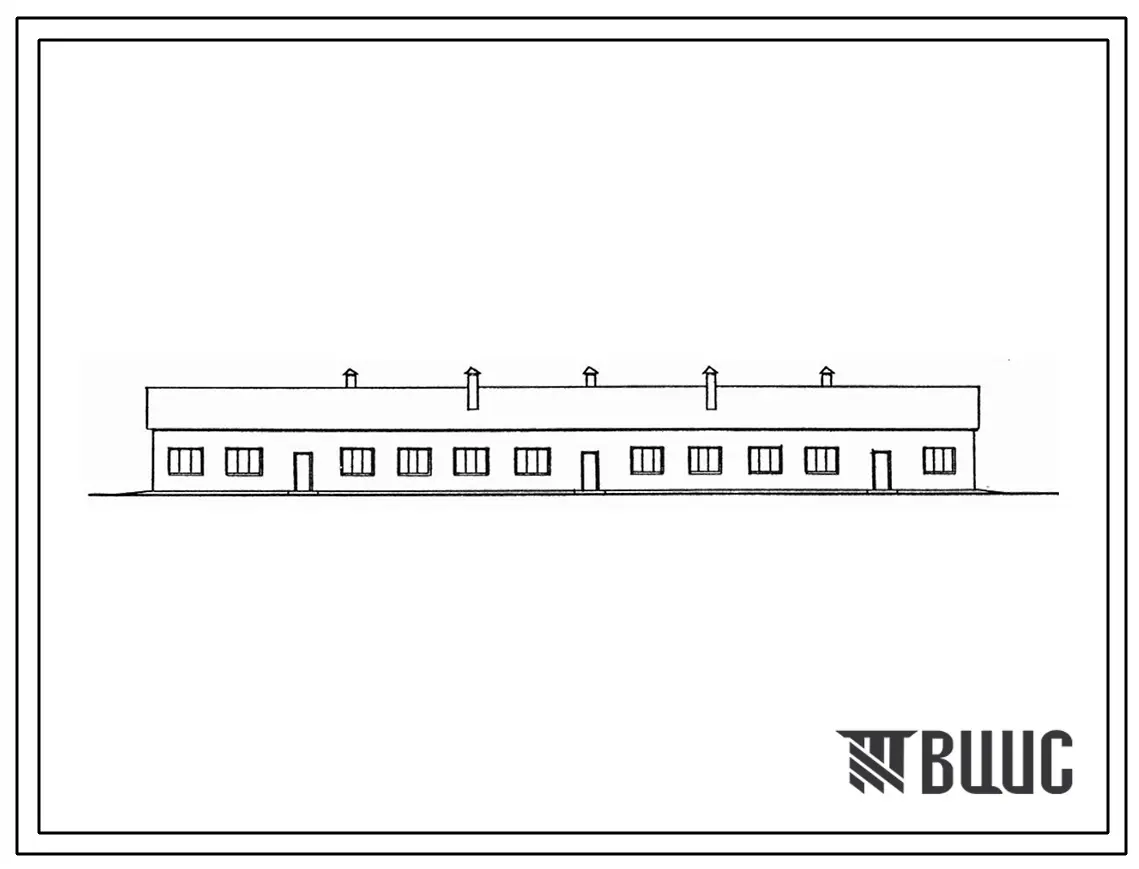Типовой проект 801-4-203.13.89 Телятник на 240 голов (для молочно-товарных ферм на 400 коров). Для Северо-Кавказской зоны. Содержание от 15 дней до 6 месяцев - в групповых клетках с логовом. Раздача кормов – мобильная. Удаление навоза – транспортерами. Р