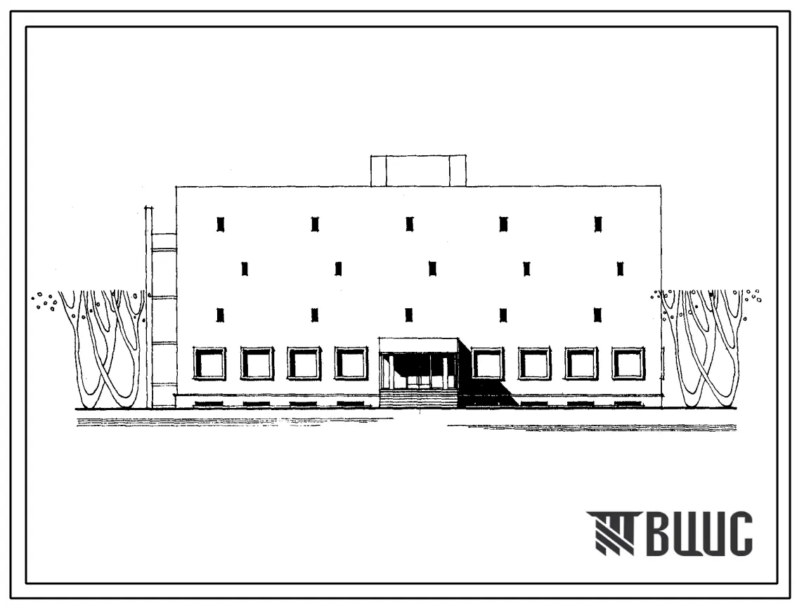 Типовой проект 264-24-8 Государственный архив на 500 тысяч единиц хранения со стенами из кирпича. Для строительства в IВ климатическом подрайоне, II и III климатических районах.