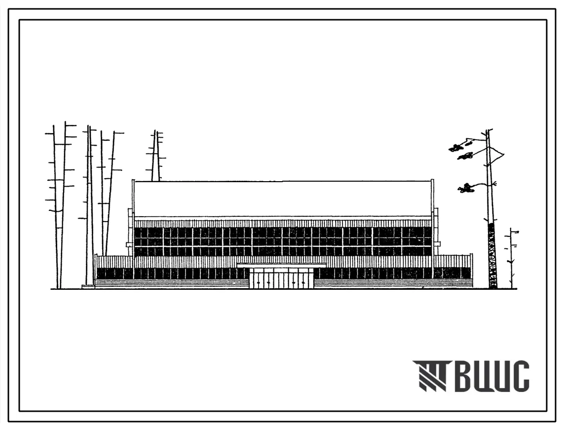 Типовой проект 2С-09-15/67 Закрытый бассейн для плавания с ванной 50х21 м. Для строительства во II и III строительно-климатических зонах.