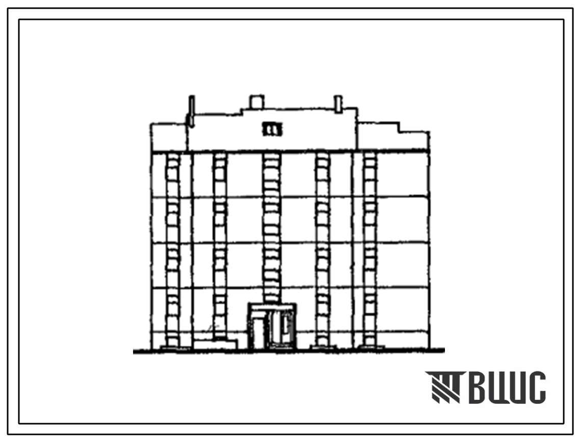Типовой проект 180-011с.13.90 4-этажная 12-квартирная рядовая торцевая блок-секция с квартирами типа 1-2-3 (для Туркменской ССР)