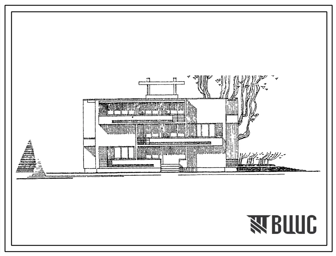 Типовой проект 244-4-20 Летний спальный корпус на 97 мест для туристических баз. Для строительства во II и III строительно-климатических зонах.