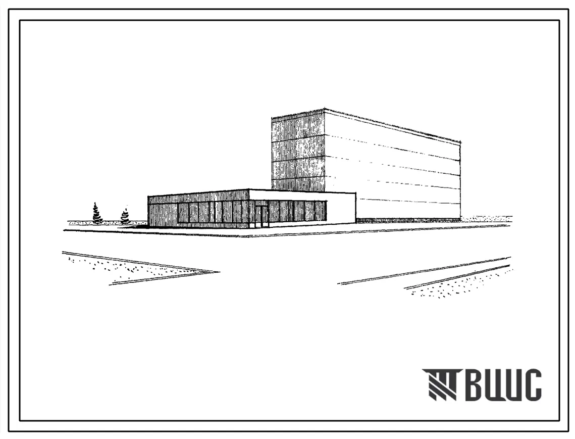 Типовой проект 272-32-2 Встроенно-пристроенные предприятия обслуживания при жилых домах. Блок II.Пристраиваемая часть. Для строительства во II и III строительно-климатических зонах.